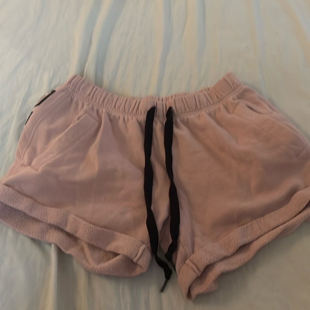 pink sweatshorts